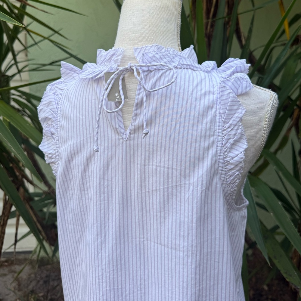 J Crew Ruffle trim Sleeveless Blouse - Picture 7 of 8